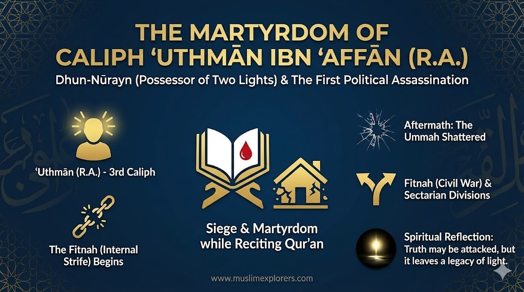 The Martyrdom of Caliph ʿUthmān ibn ʿAffān (R.A.) – Dhul Hijjah 35 AH