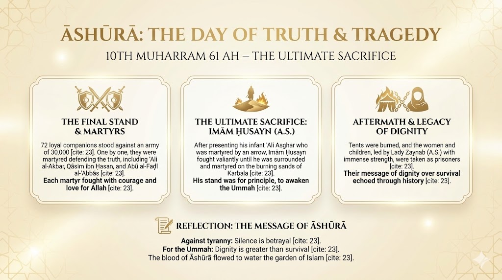 Karbala: Day 9 — ʿĀshūrā, The Day of Truth and Tragedy (10th Muharram 61 AH)