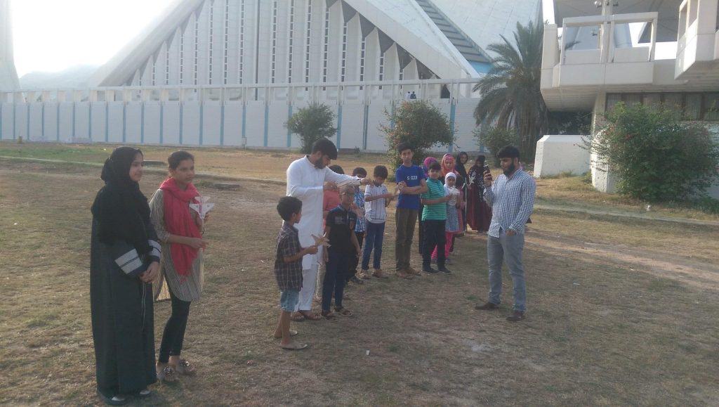 Outdoor group before launch