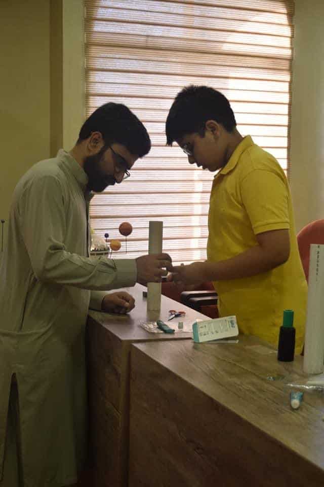 Group working on project