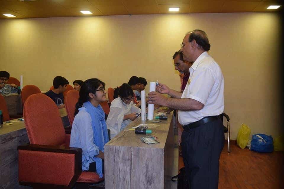 Instructor and students