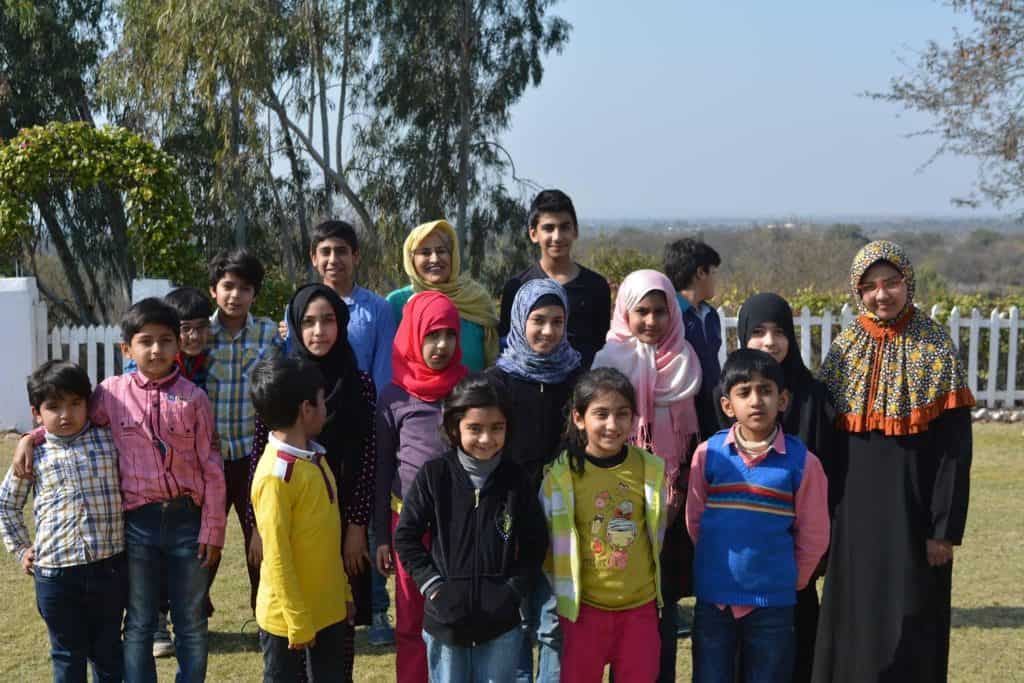 Outdoor class photo