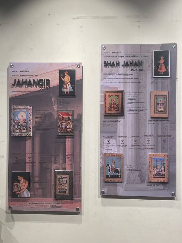 Lahore museum display - Mughal era