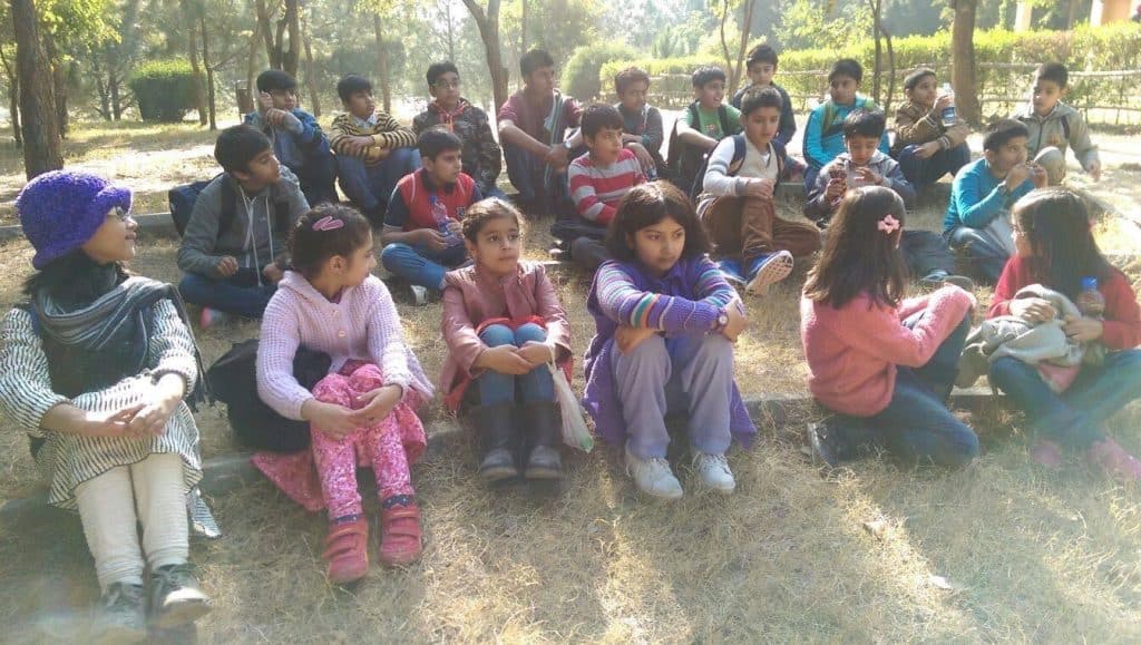 Group photo with kids