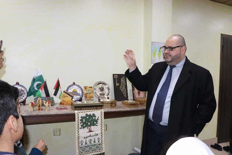 Speaker addressing Palestine issue
